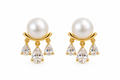 Celestial Pearl Cluster Drop Earrings