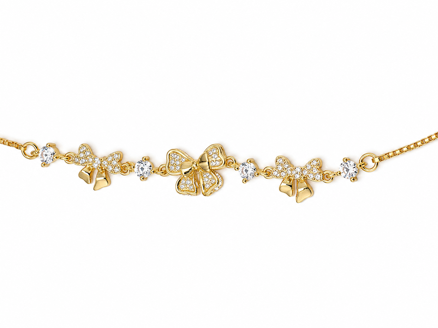 Bow Charm Adjustable Bracelet