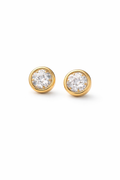 Classic Round CZ Solitaire Studs
