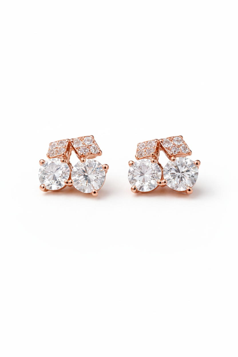 Mini Cherry Stud Earrings