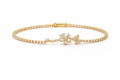 Floral Butterfly Pavé Tennis Bracelet