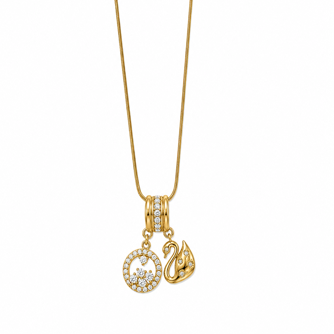 Dainty Swan Charm Pendant