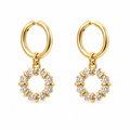 Luna Crystal Halo Hoops