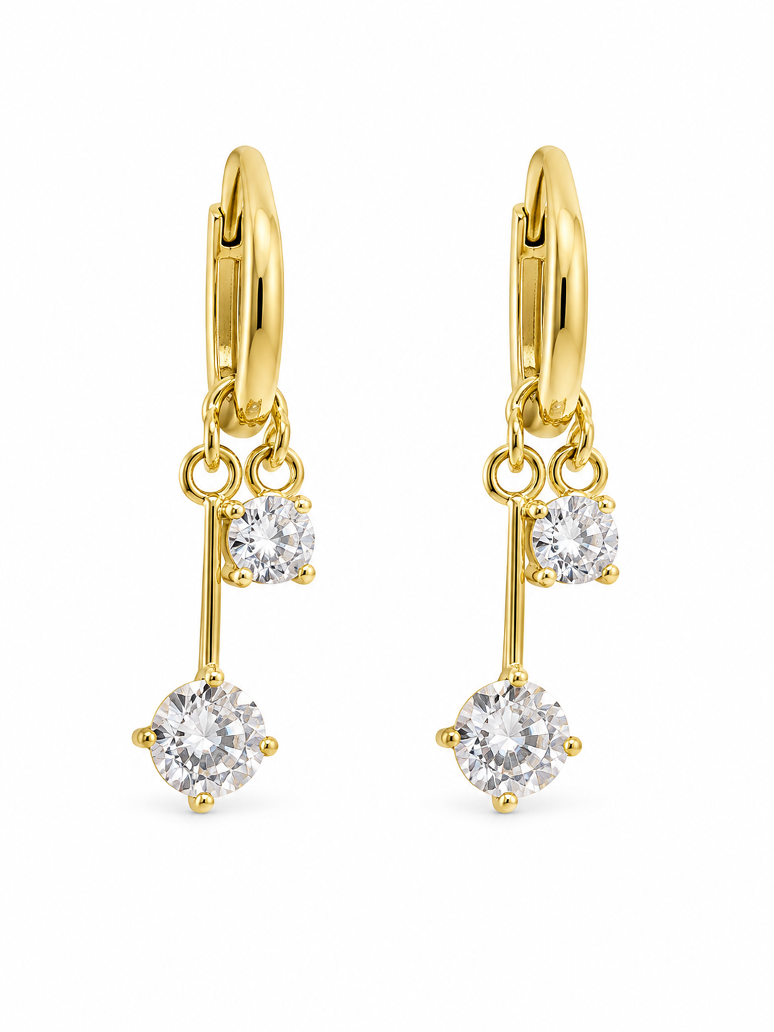 Aurora Double Solitaire Earrings