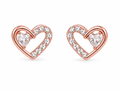 Dimensional Heart Stud Earrings