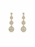 Gold Circle Drop Earrings
