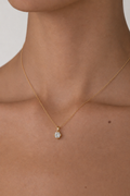 Classic Gold Solitaire Pendant Necklace