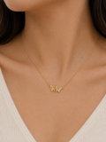 Gold Butterfly Duo Pendant Necklace