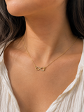Gold Infinity Crystal Pendant Necklace