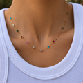 Colorful Orbit Drop Necklace