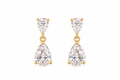 Lumina Pear-Cut Drop Charm Earrings