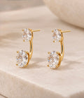 Double Solitaire Front-Back Jacket Earrings