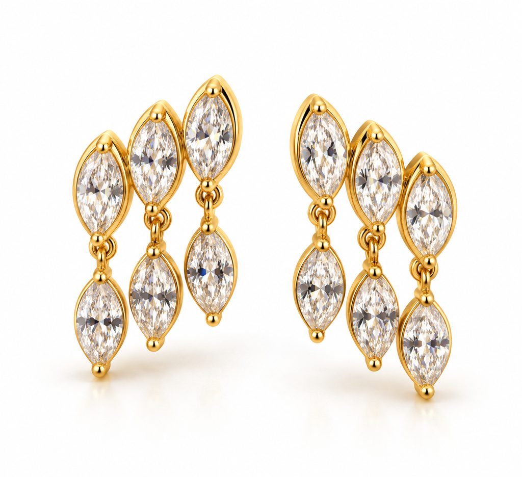Lumina Marquise Chandelier Drop Earrings