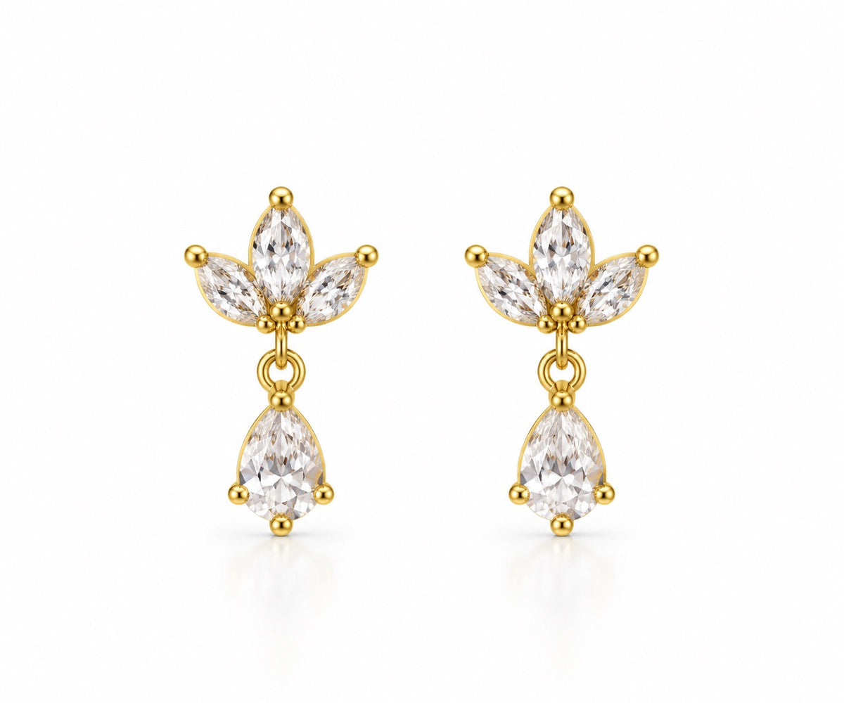 Marquise & Pear Drop Statement Earrings