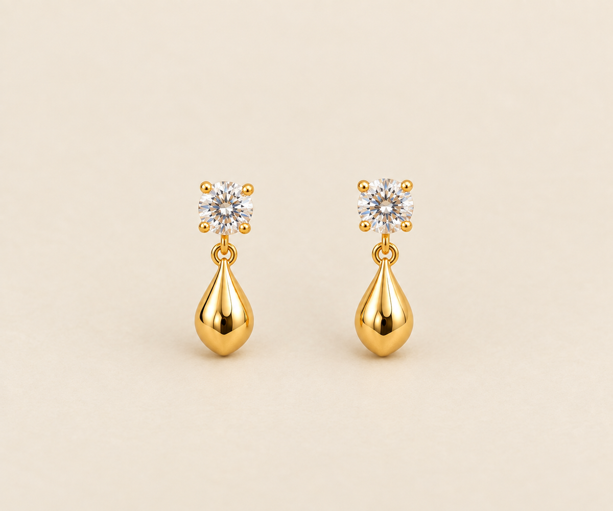 Luminary Diamond & Gold Drop Earrings