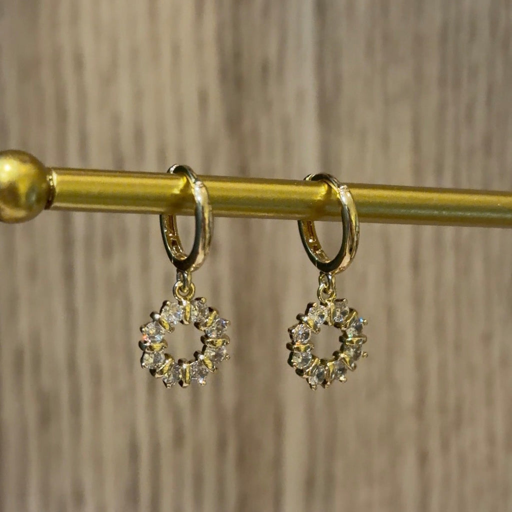 Luna Crystal Halo Hoops