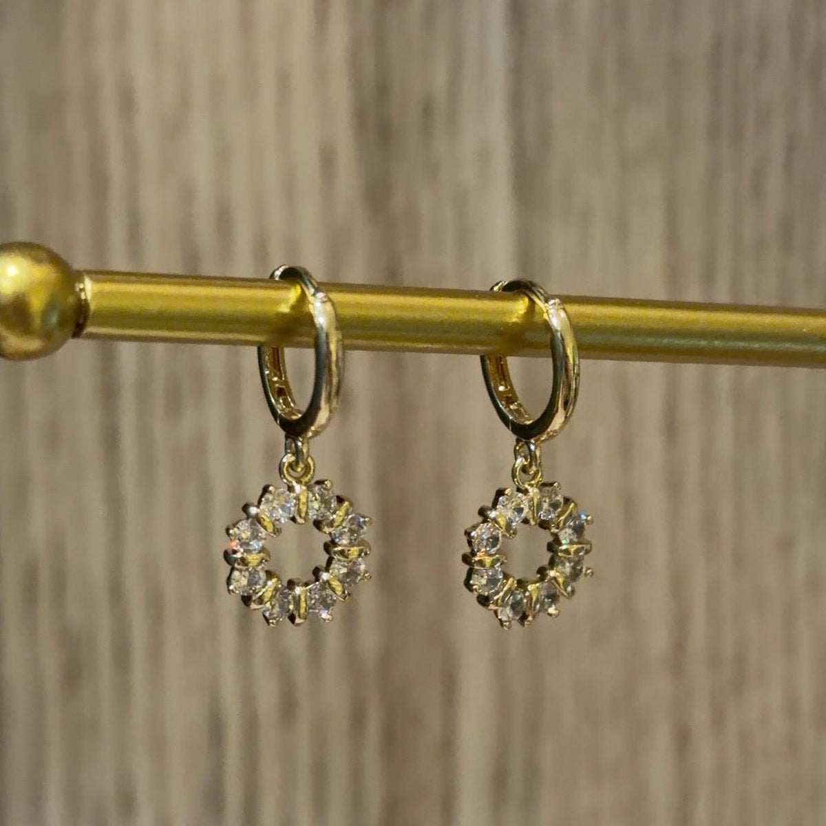 Luna Crystal Halo Hoops