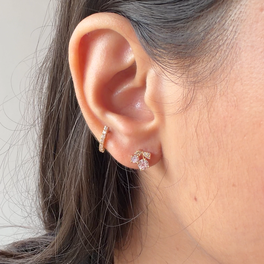 Mini Cherry Stud Earrings