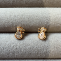 CZ Luxe Pouch Stud Earrings