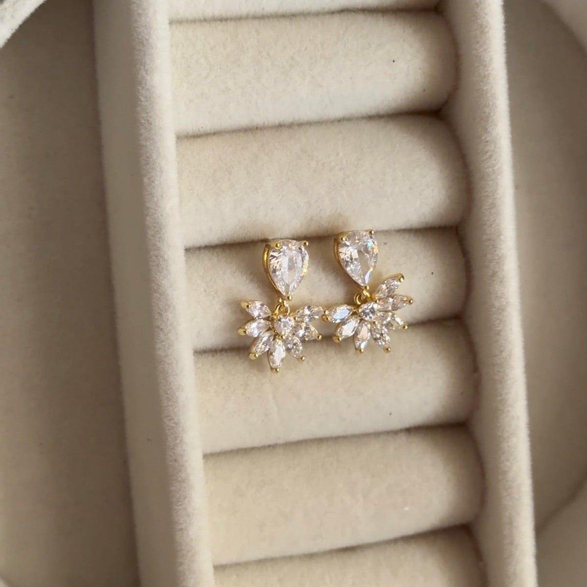 Eternal Petal Diamond Drop Earrings