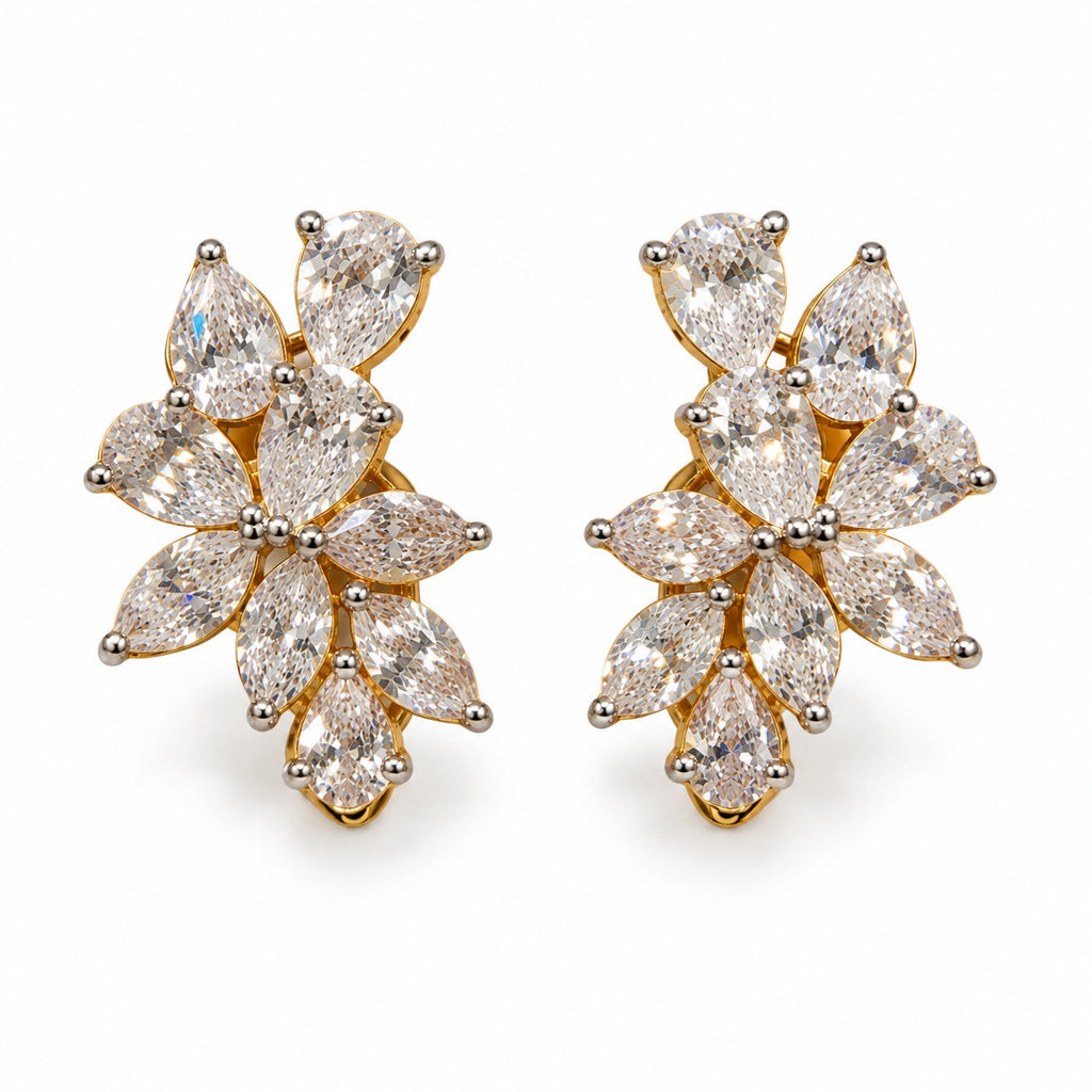 Radiant Marquis & Pear Cluster Studs