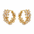 Blossom Cluster Huggie Hoop Earrings