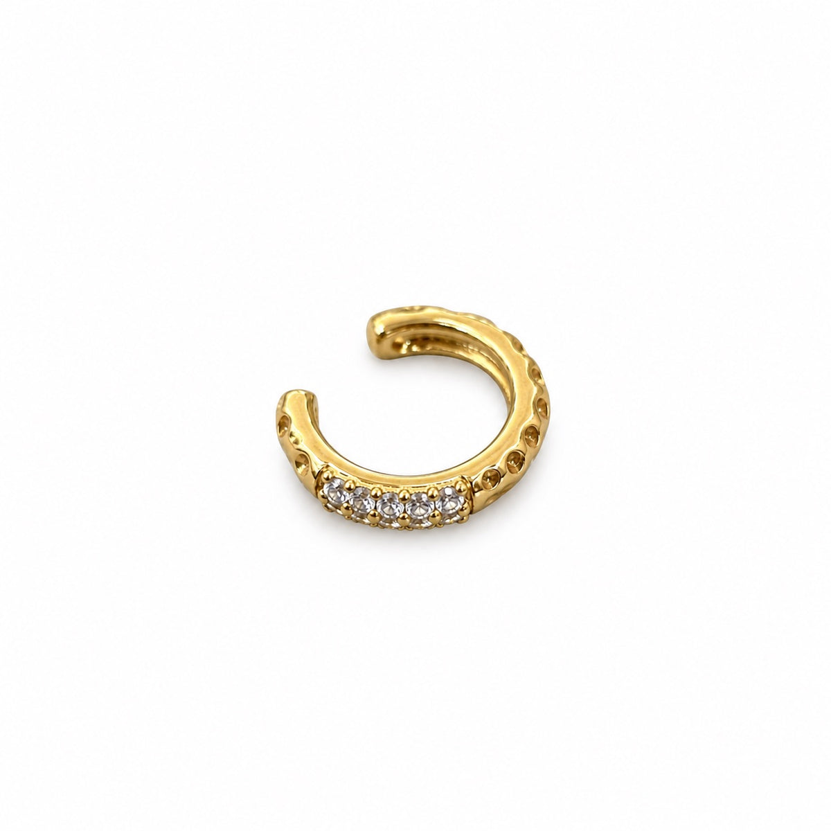 Pavé Crystal Gold Ear Cuff5