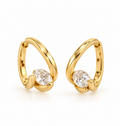 Mirage 3D Twisted Gold Hoop Earrings