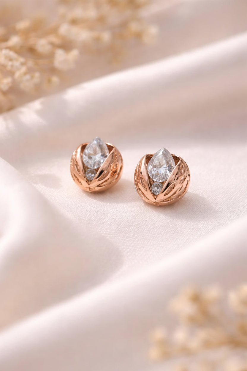 Small Tulip Stud Earrings